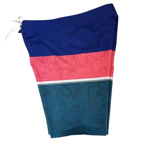 Old Navy Swim Trunks Color Block Boardshorts Mens Size 34 Lace Up California 10" - Picture 6 of 12